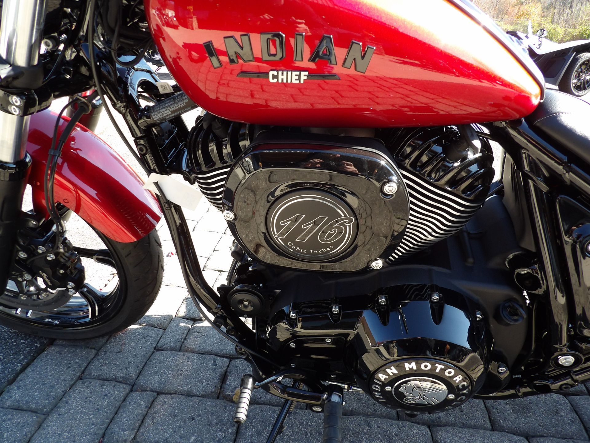 New 2024 Indian Motorcycle Chief Dark Horse Sunset Red Metallic Motorcycles in Waynesville NC IND018060