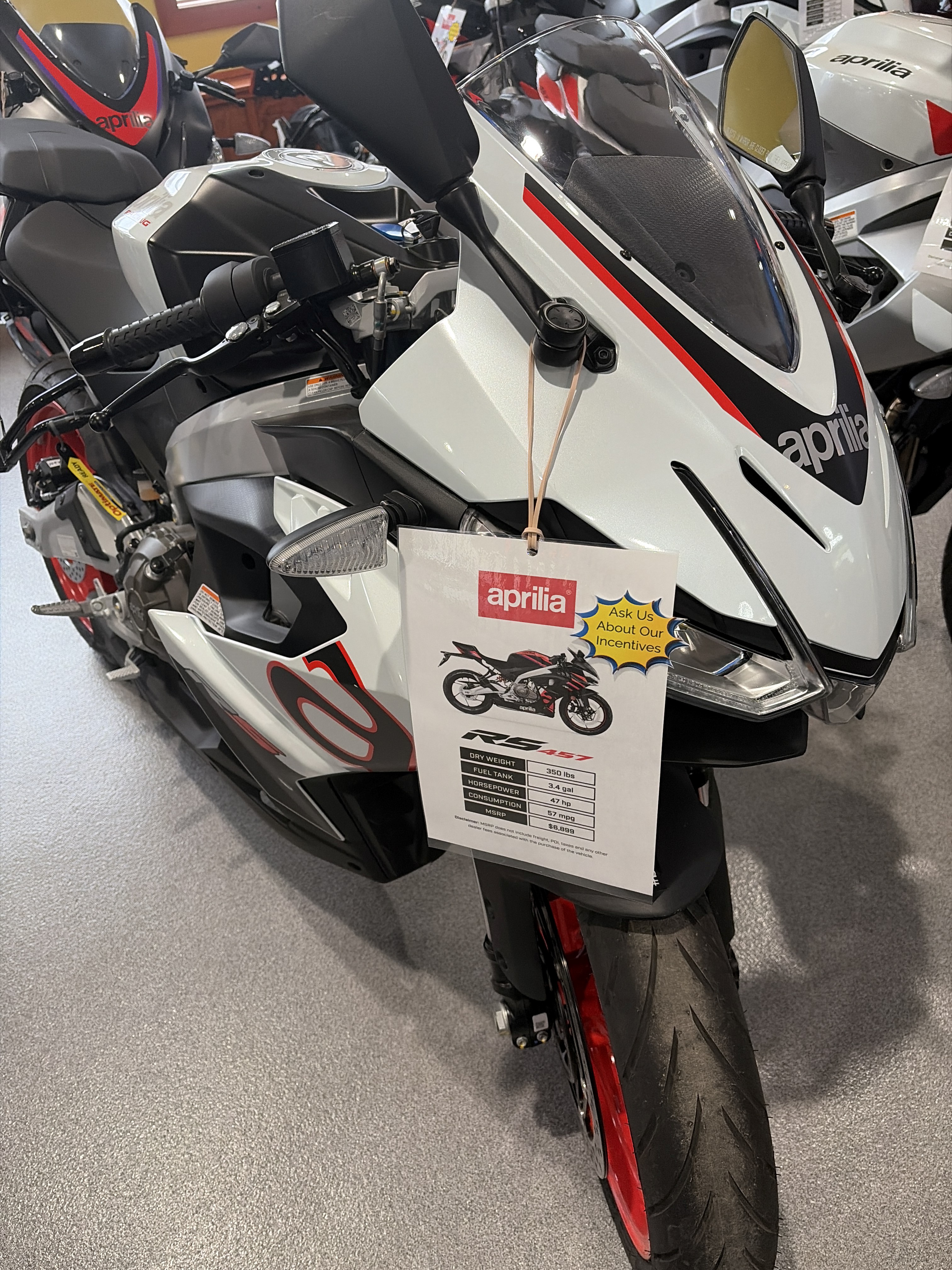 New 2025 Aprilia RS 457 Opalescent Light | Motorcycles in Westerlo