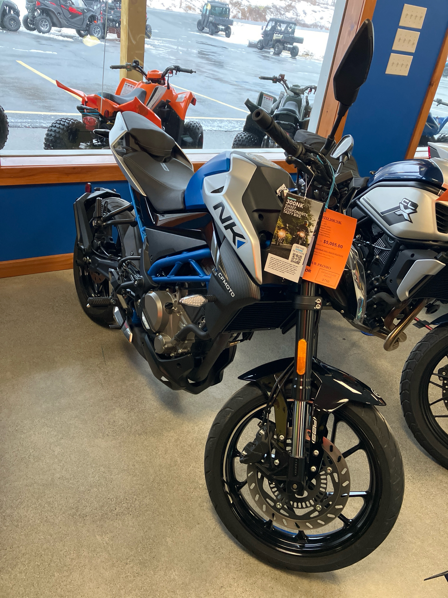 New 2023 CFMOTO 300NK Athens Blue Motorcycles in Westerlo, NY