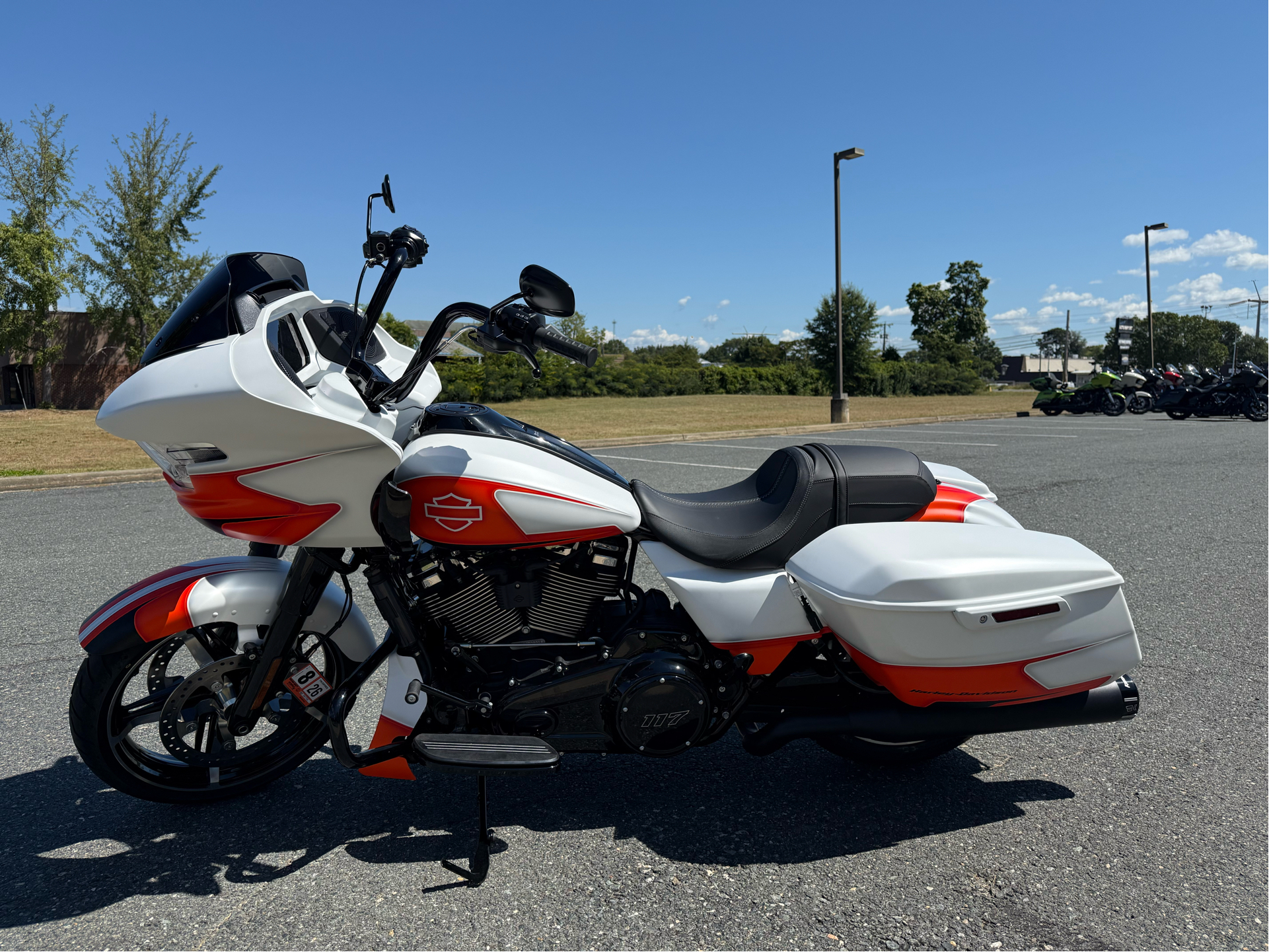 New 2025 Harley-Davidson Road Glide® CUSTOM WHITE & ORANGE DENIM