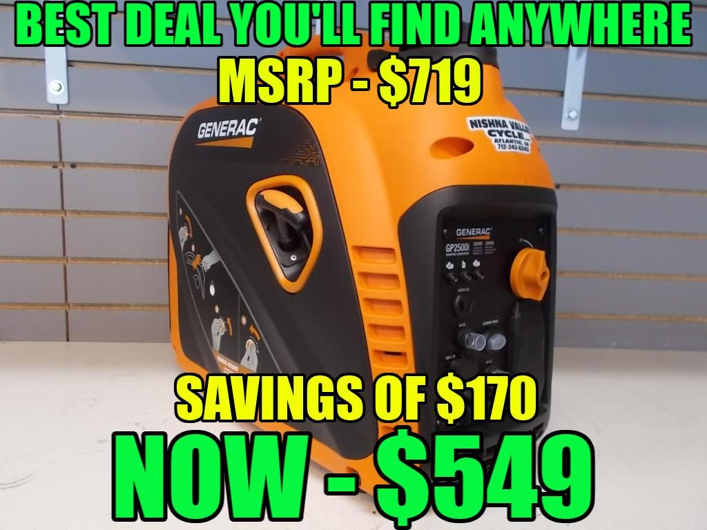 New Generac GP2500i 8250, Atlantic IA | Specs, Price, Photos