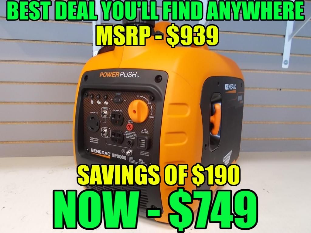 New Generac GP3300i, Atlantic IA | Specs, Price, Photos | Orange 56237