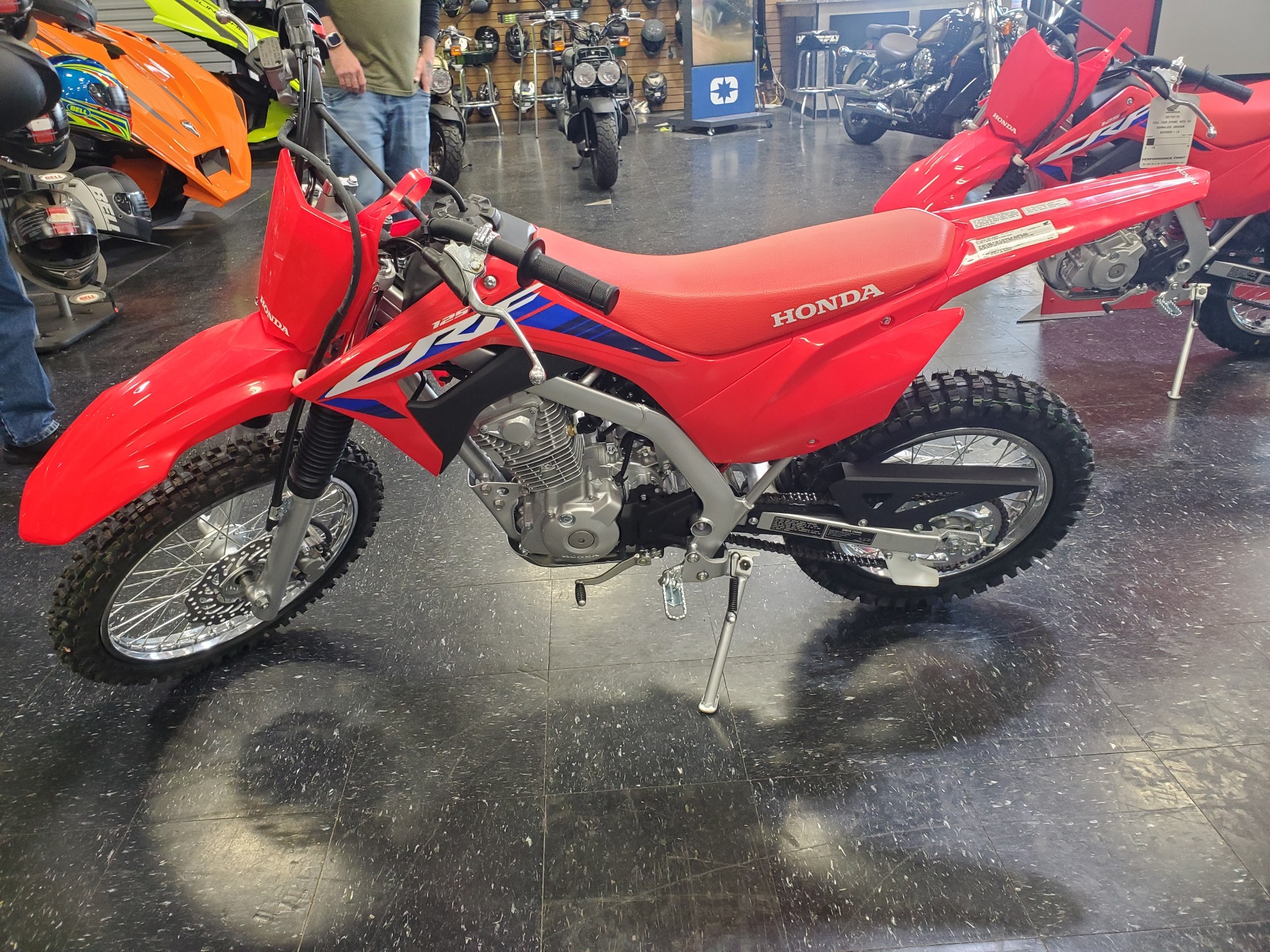 New 2024 Honda CRF125F Motorcycles in Broken Arrow, OK Outside the