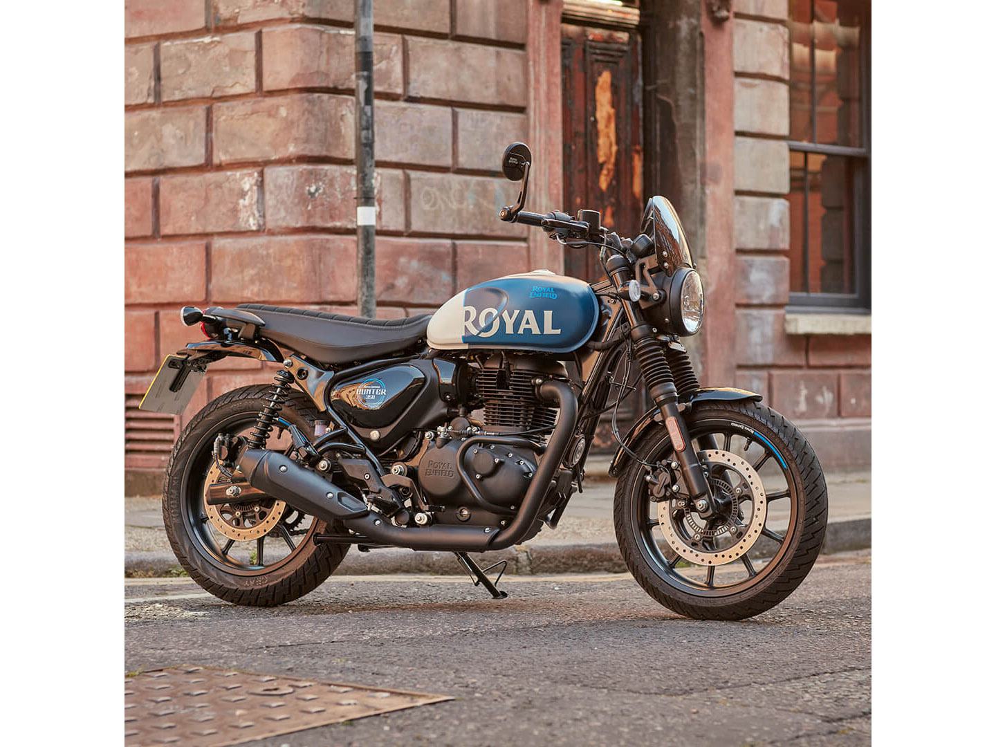 New 2024 Royal Enfield Hunter 350 Rebel Blue Motorcycles in