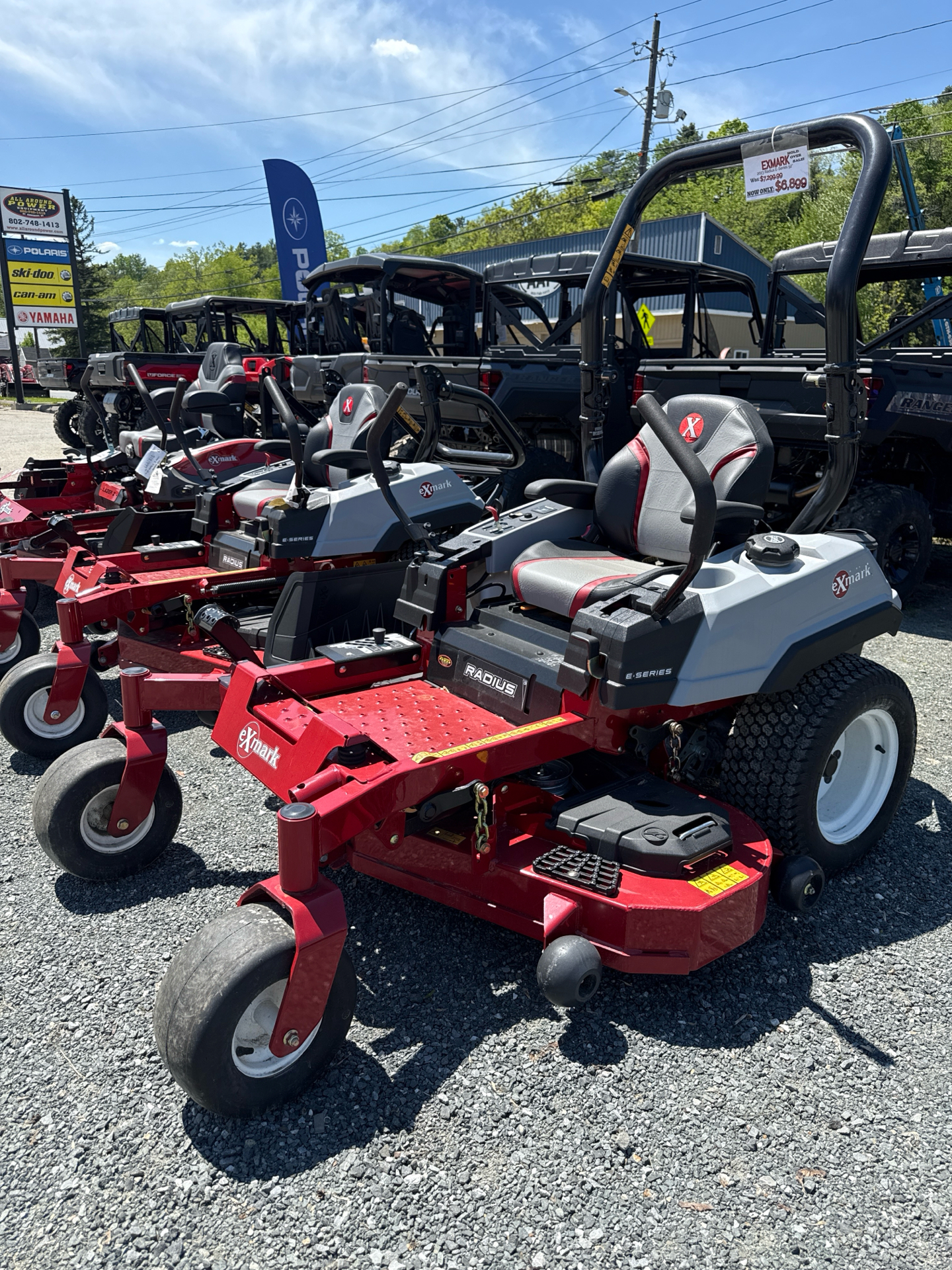 New 2023 Exmark Radius E-Series 52 in. Exmark 708 cc Red