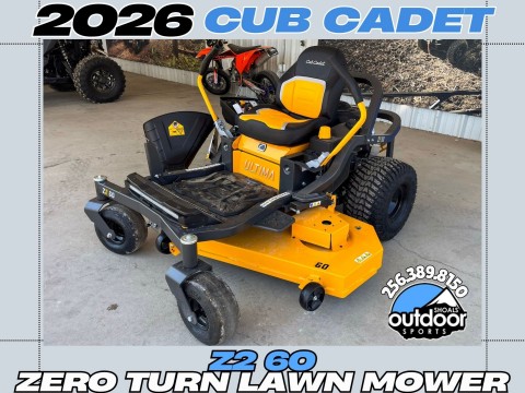 New 2026 Cub Cadet Z2 60, Tuscumbia AL | Specs, Price, Photos | C1575