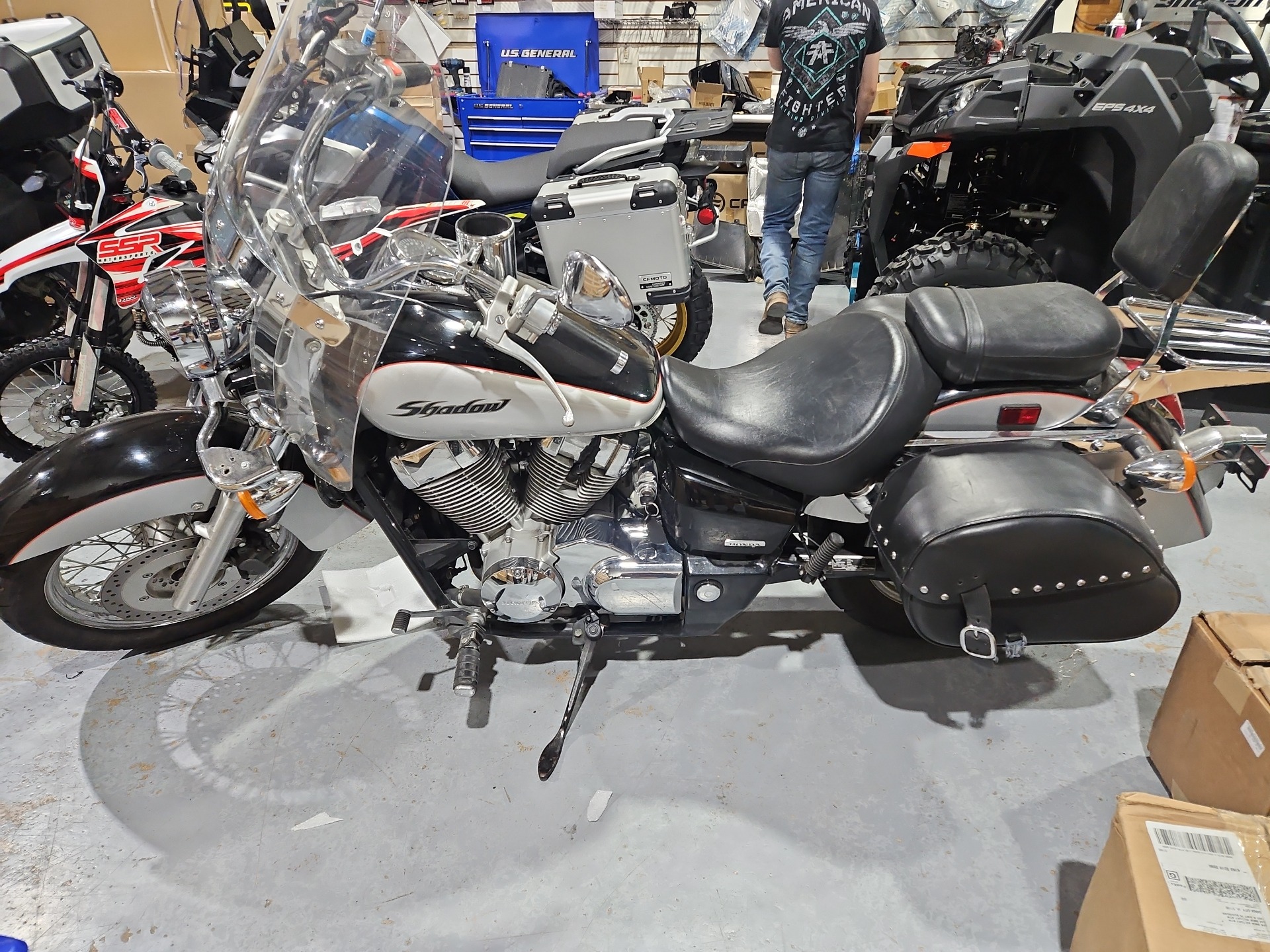 Used 2004 Honda Shadow Aero Black / Pearl Blue | Motorcycles in Sioux City  IA | UH1001241, image size:1920x1440