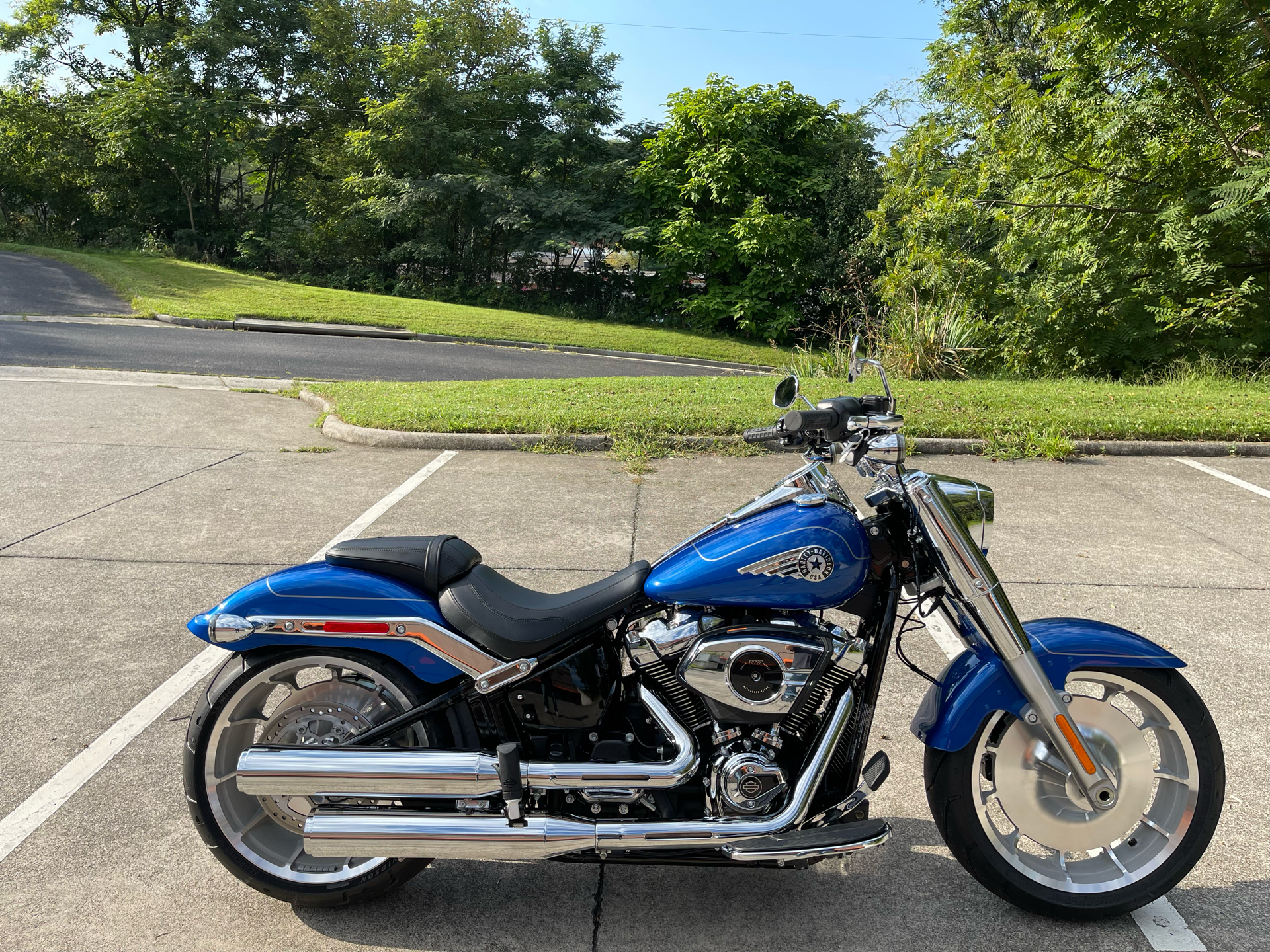 New 2025 Harley-Davidson Fat Boy Blue Burst | Motorcycles in 
