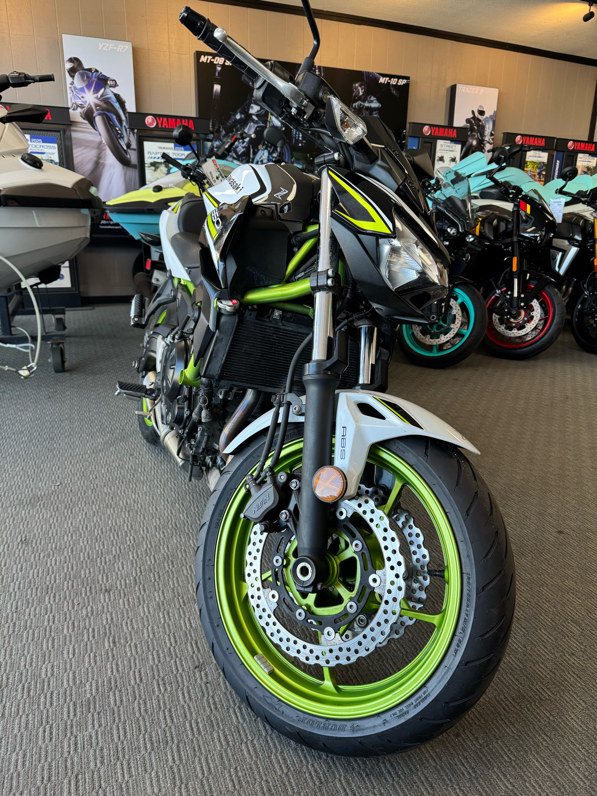 Used 2021 Kawasaki Z650 ABS Pearl Blizzard White / Metallic Spark