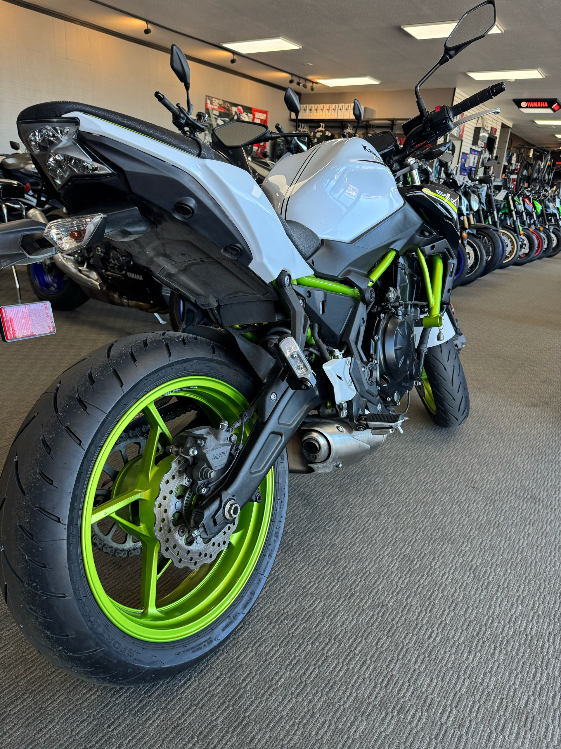 Used 2021 Kawasaki Z650 ABS Pearl Blizzard White / Metallic Spark