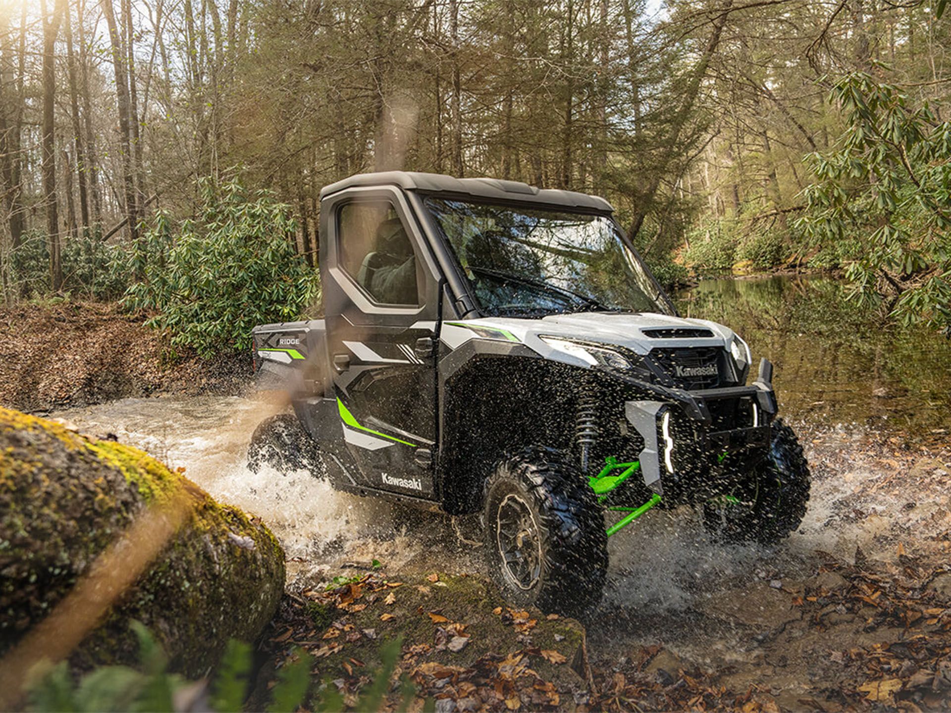 New 2024 Kawasaki RIDGE XR HVAC Ice Gray 500966 | Utility Vehicles