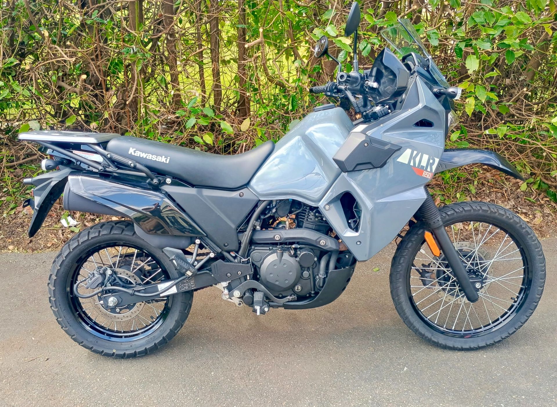 Used 2023 Kawasaki KLR 650 Pearl Storm Gray Motorcycles in