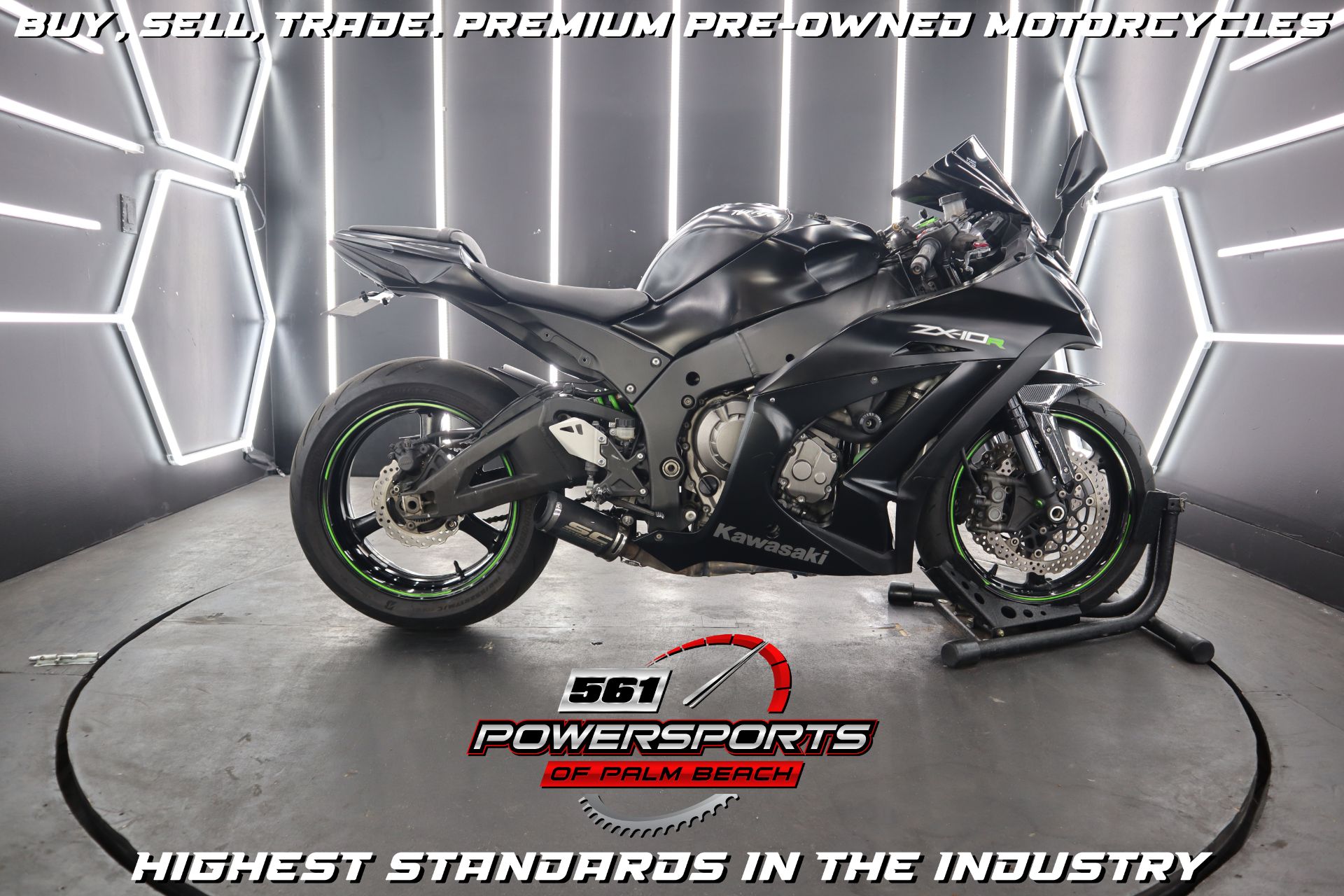 Used 2015 Kawasaki Ninja® ZX™-10R ABS Metallic Matte Carbon / Flat