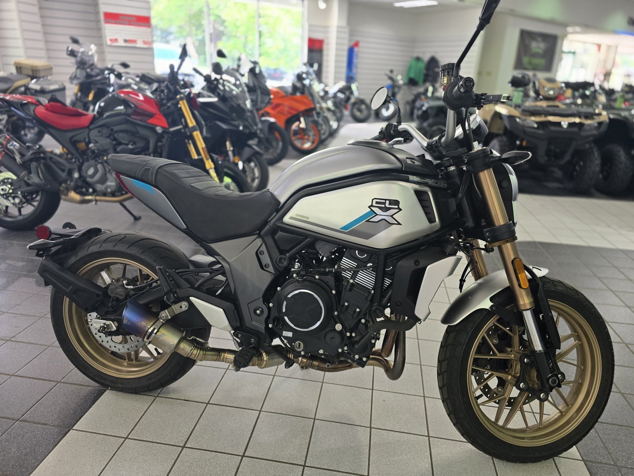 Used 2022 CFMOTO 700CL-X | Motorcycles in Asheville NC | Coal Grey