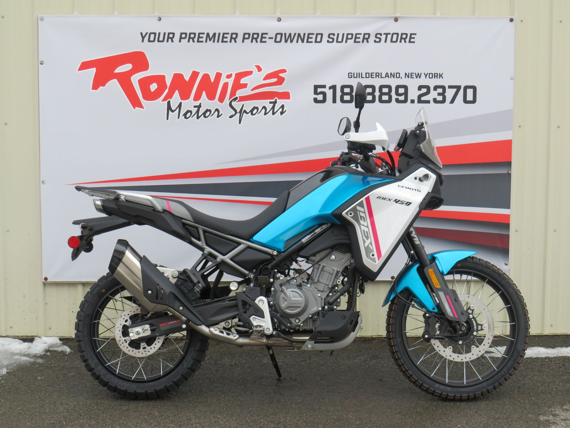 ブルーe New 2026 CFMOTO IBEX 450 Zephyr Blue | Motorcycles in New Ashford