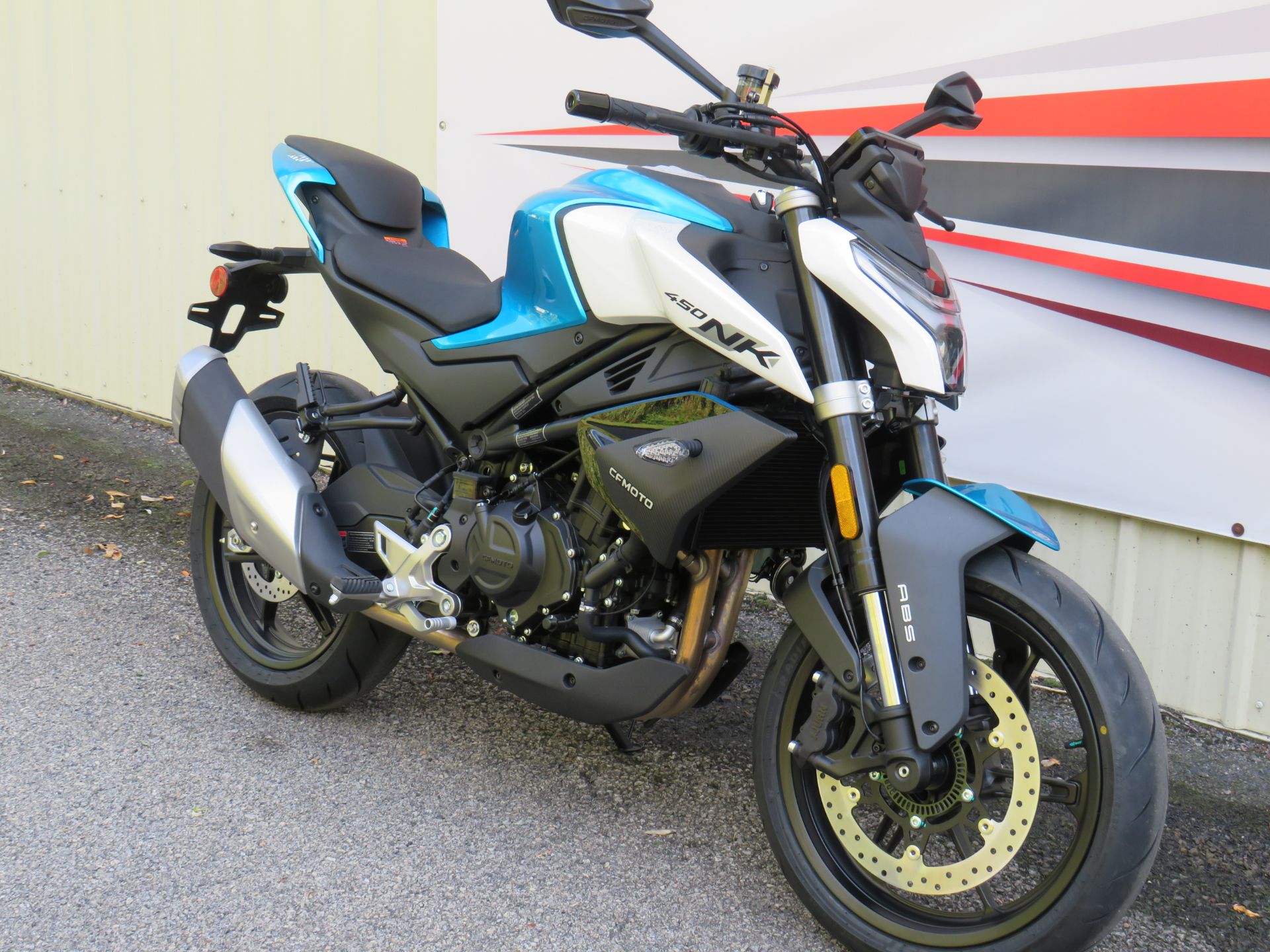 New 2025 CFMOTO 450NK Zephyr Blue | Motorcycles in New Ashford MA