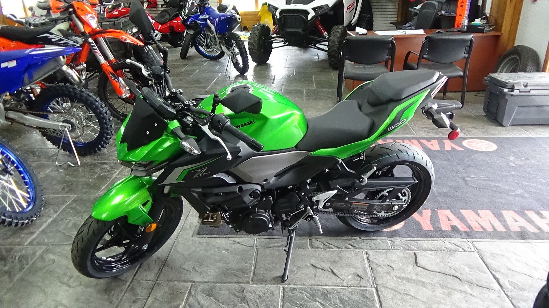 New 2024 Kawasaki Z500 ABS Motorcycles in Bennington, VT Stock