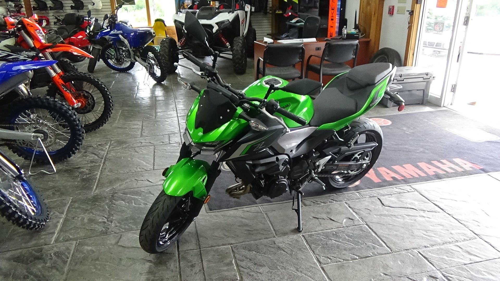 New 2024 Kawasaki Z500 ABS Motorcycles in Bennington, VT | Stock