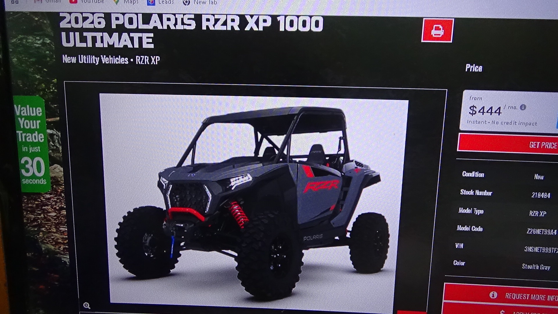 2026 Polaris RZR XP 1000 Ultimate 1