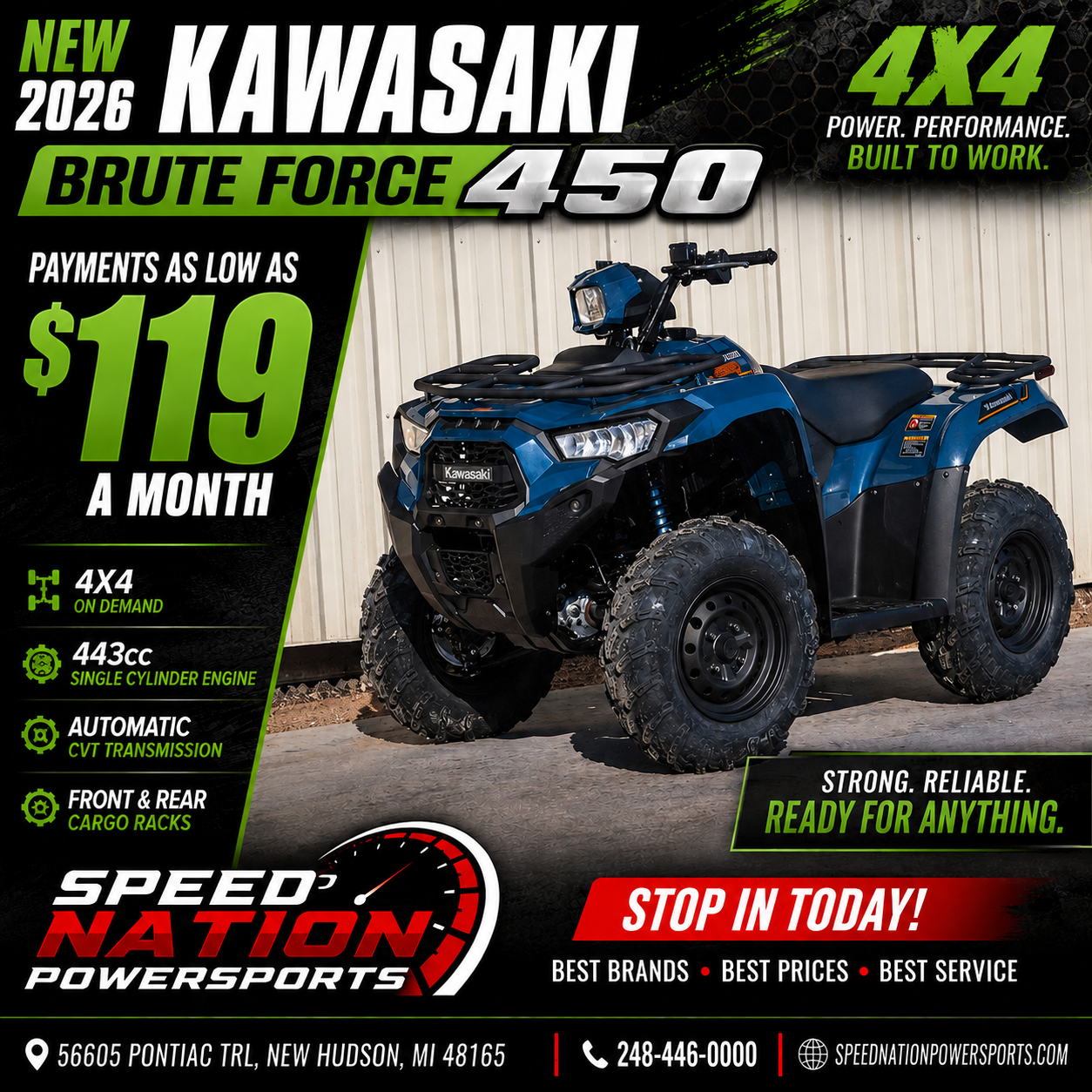 2026 Brute Force® 450 4x4