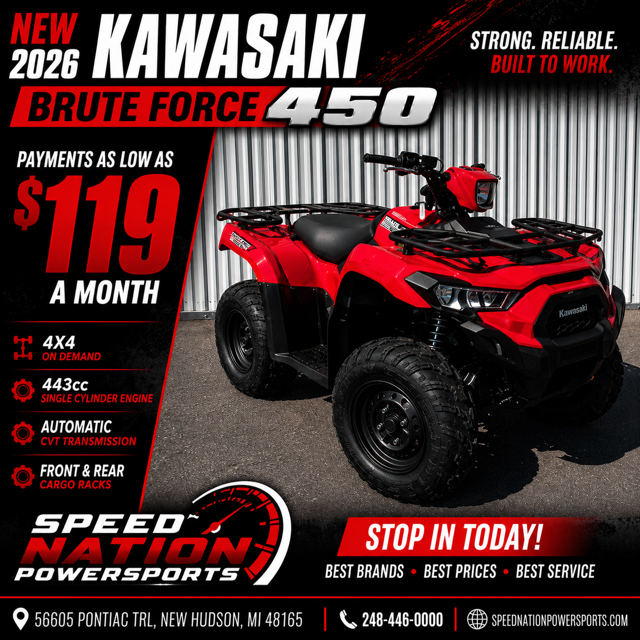 2026 Brute Force® 450 4x4
