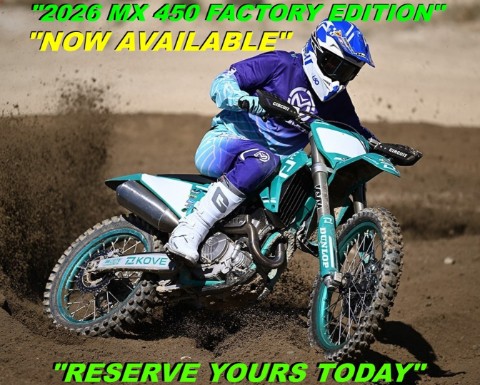 2026 KOVE USA MX450 FACTORY EDITION — photo 1 of 6