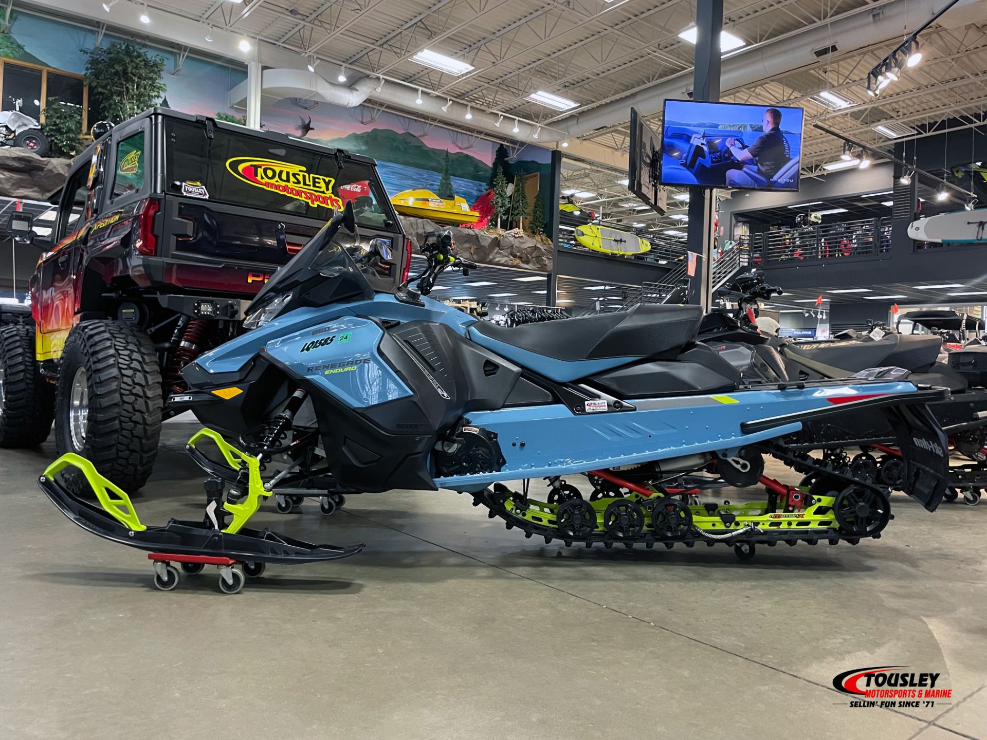 Used 2022 Ski-Doo Renegade Enduro 850 E-TEC ES RipSaw 1.25, White