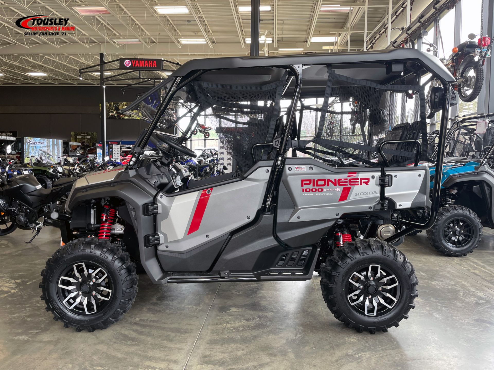 New 2025 Honda Pioneer 1000-5 Trail Special Edition, White Bear