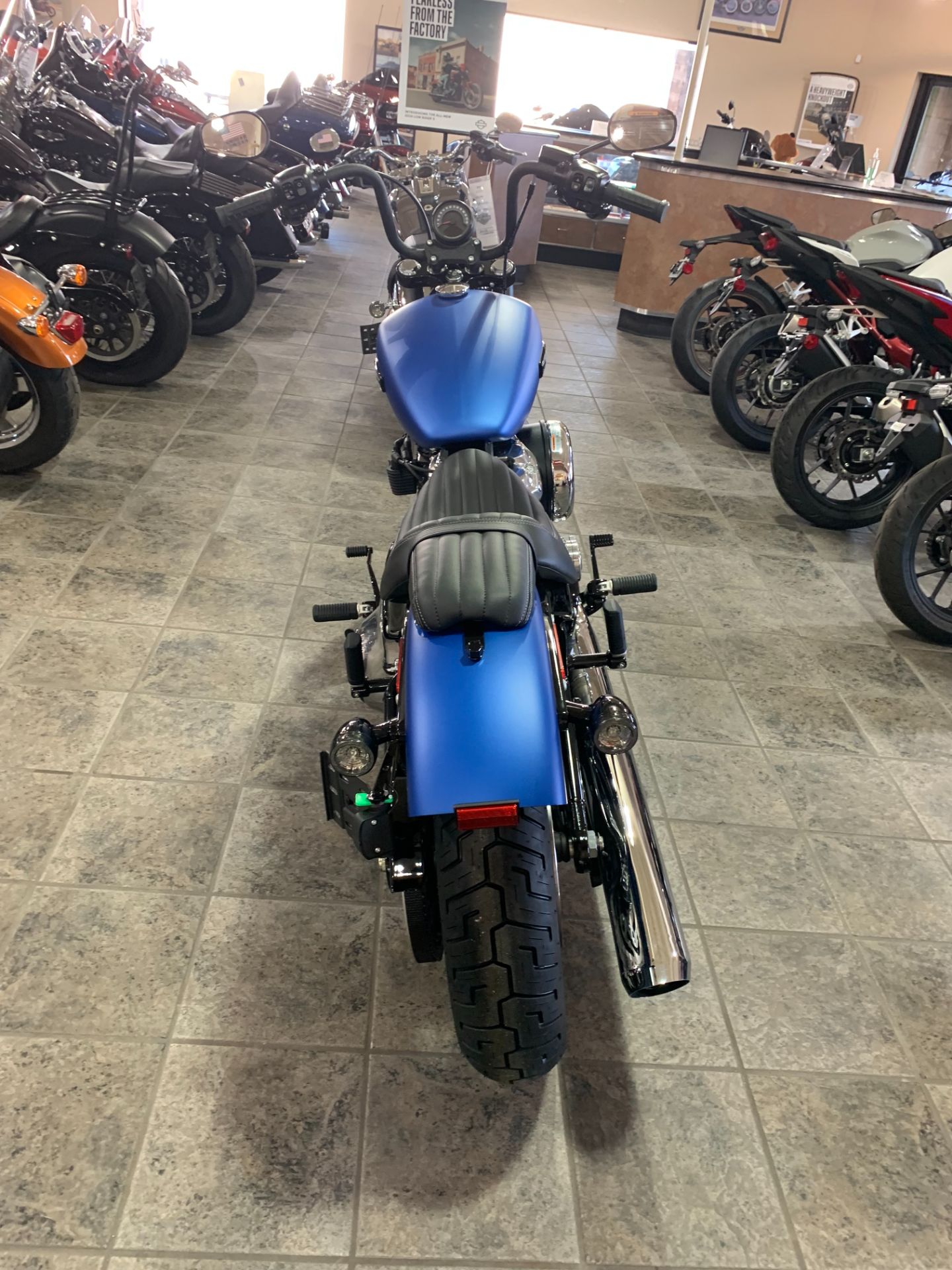 New 2026 Harley-Davidson Street Bob® Aurora Blue Denim Chrome Two 