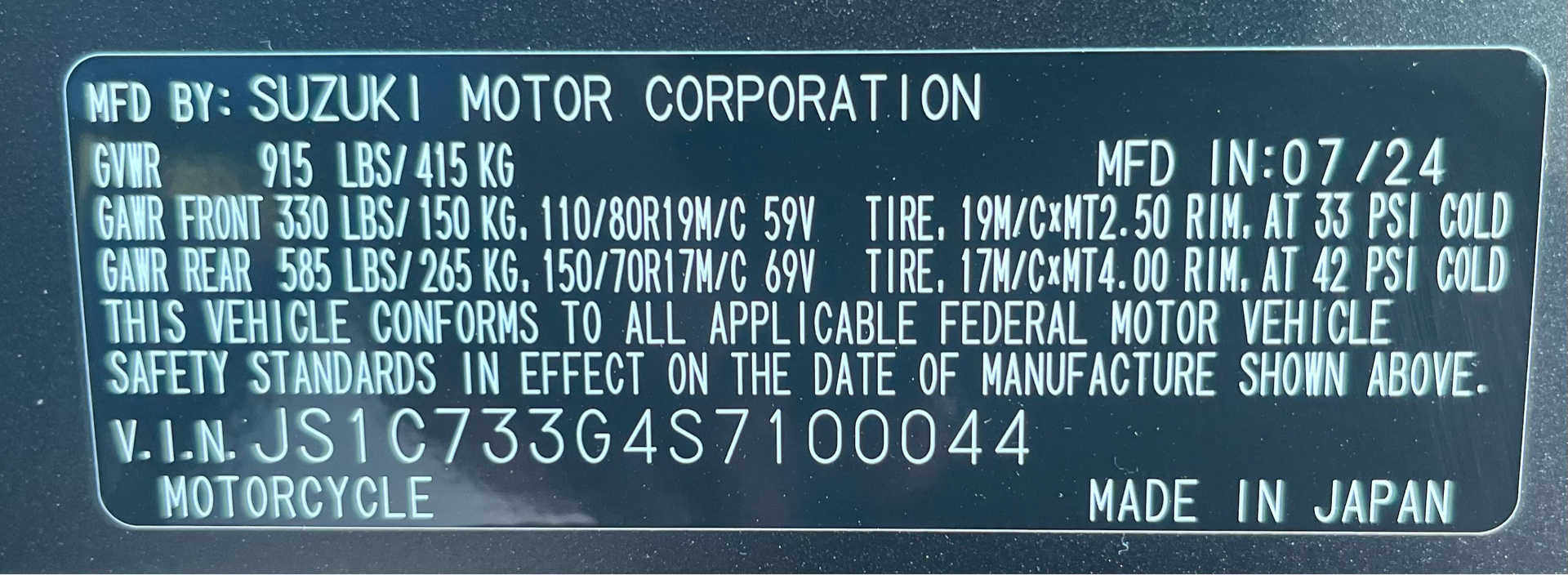 New 2025 Suzuki V-Strom 650XT Adventure Motorcycles in Van Nuys