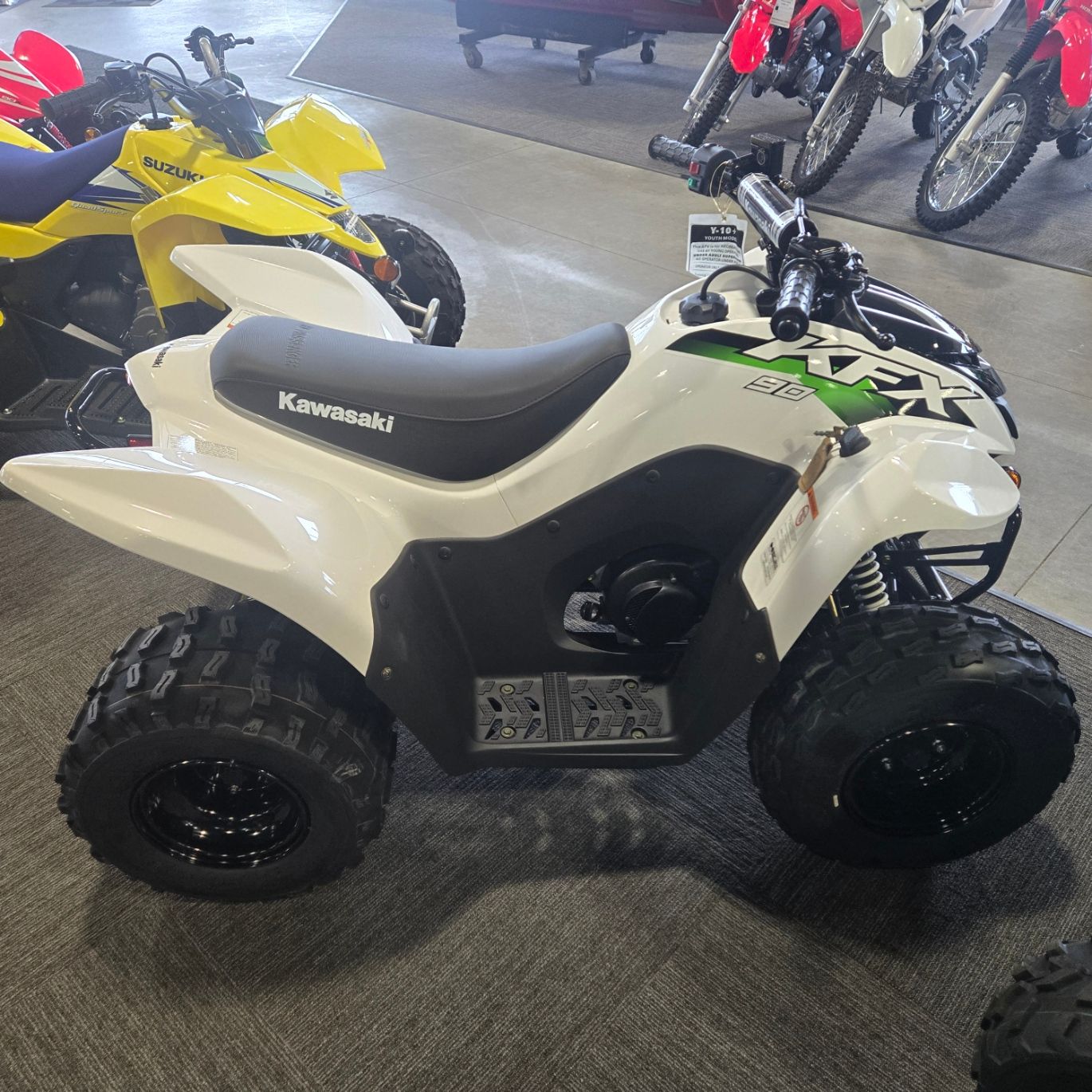 New 2026 Kawasaki KFX®90 ATVs in Elkhart, IN | Stock Number: N/A.
