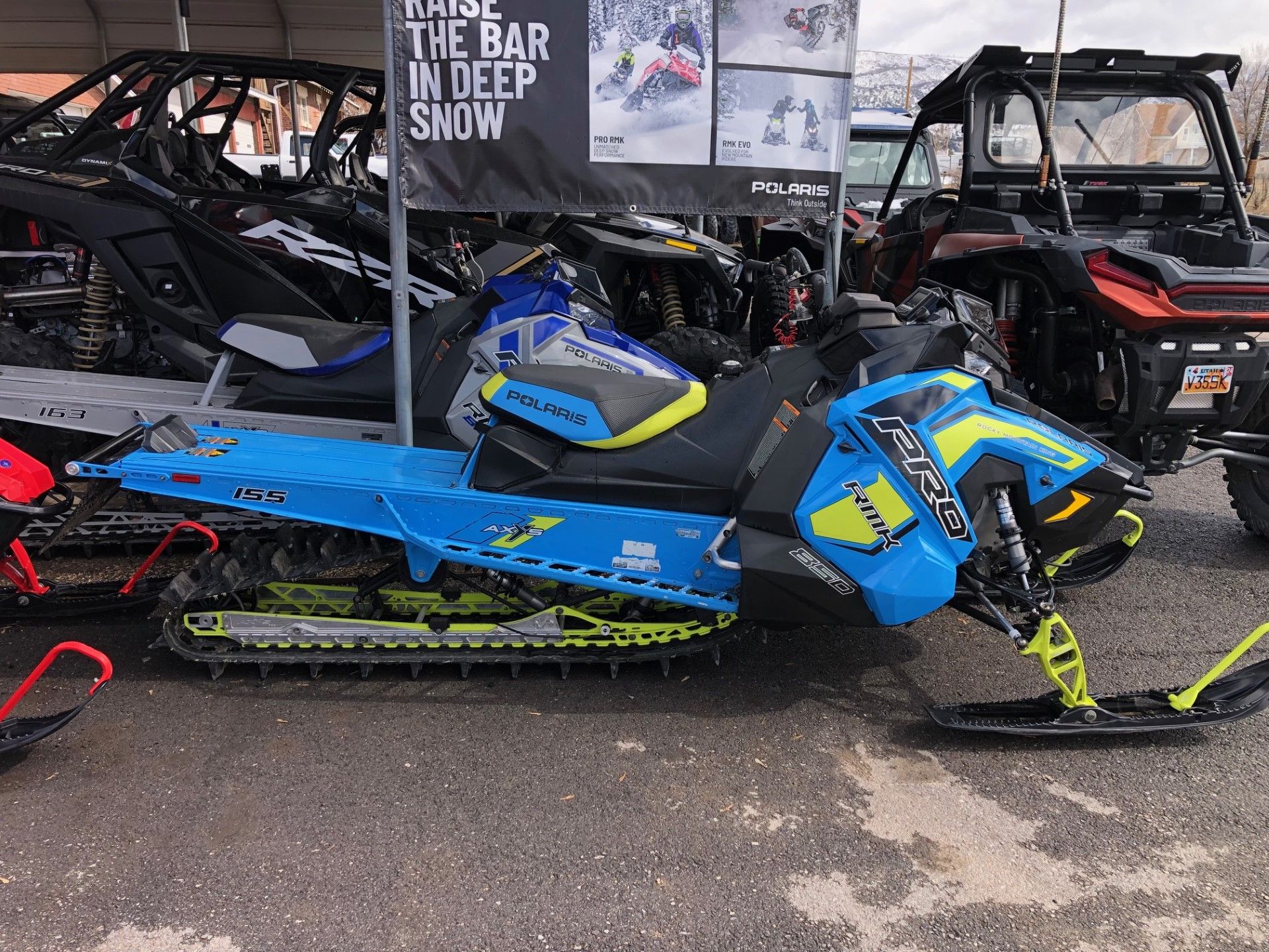 Used 2019 Polaris 850 PRO-RMK 155 SnowCheck Select Snowmobiles in 