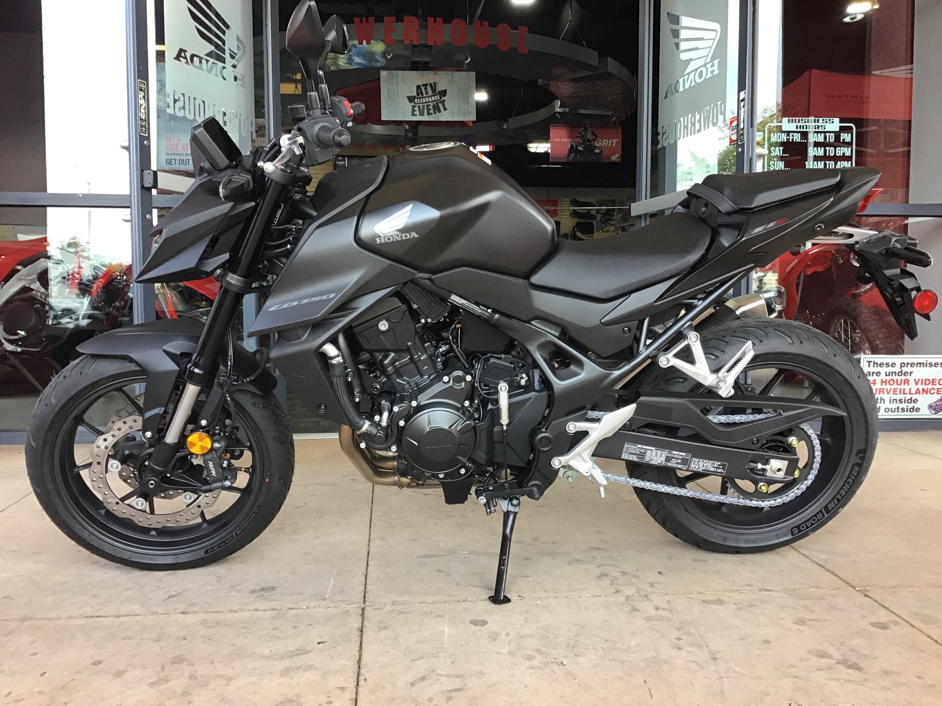 Additional LED headlights for motorcycle Honda Hornet 600 (2007 - 2010), image size:1920x1440