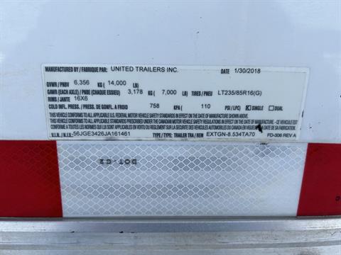 2018 United Trailers EXTGN-8.534TA70 in Kaukauna, Wisconsin - Photo 2