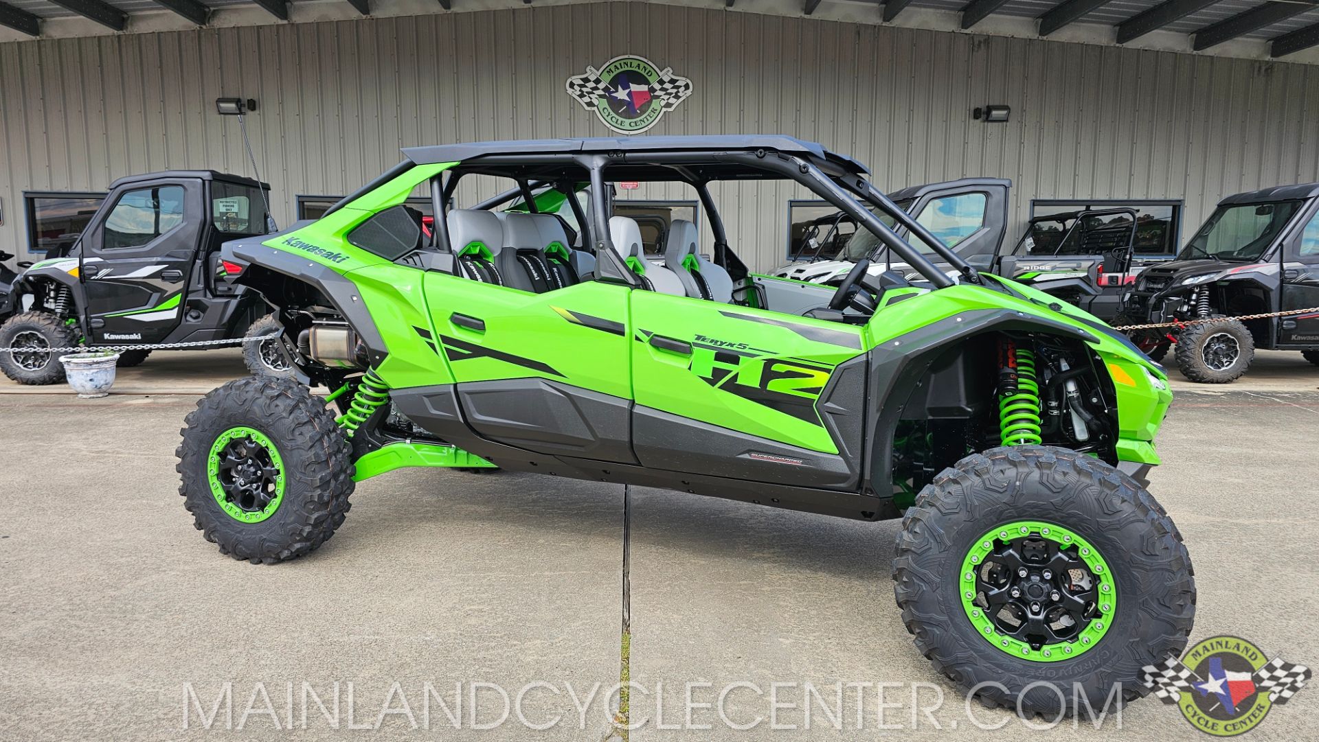 New 2026 Kawasaki Teryx®5 H2 Deluxe eS Lime Green / Flat Ebony