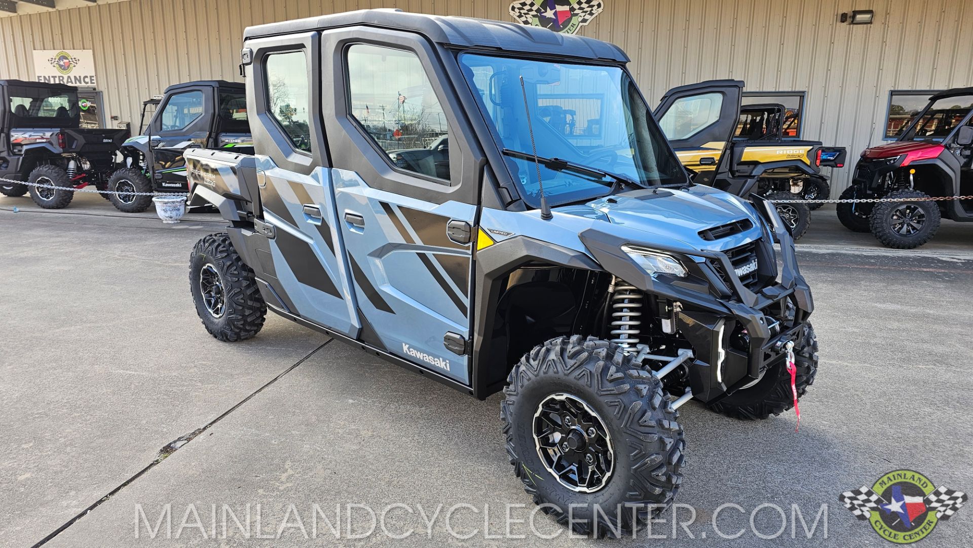 New 2025 Kawasaki RIDGE XR CREW Limited HVAC Metallic Bluish