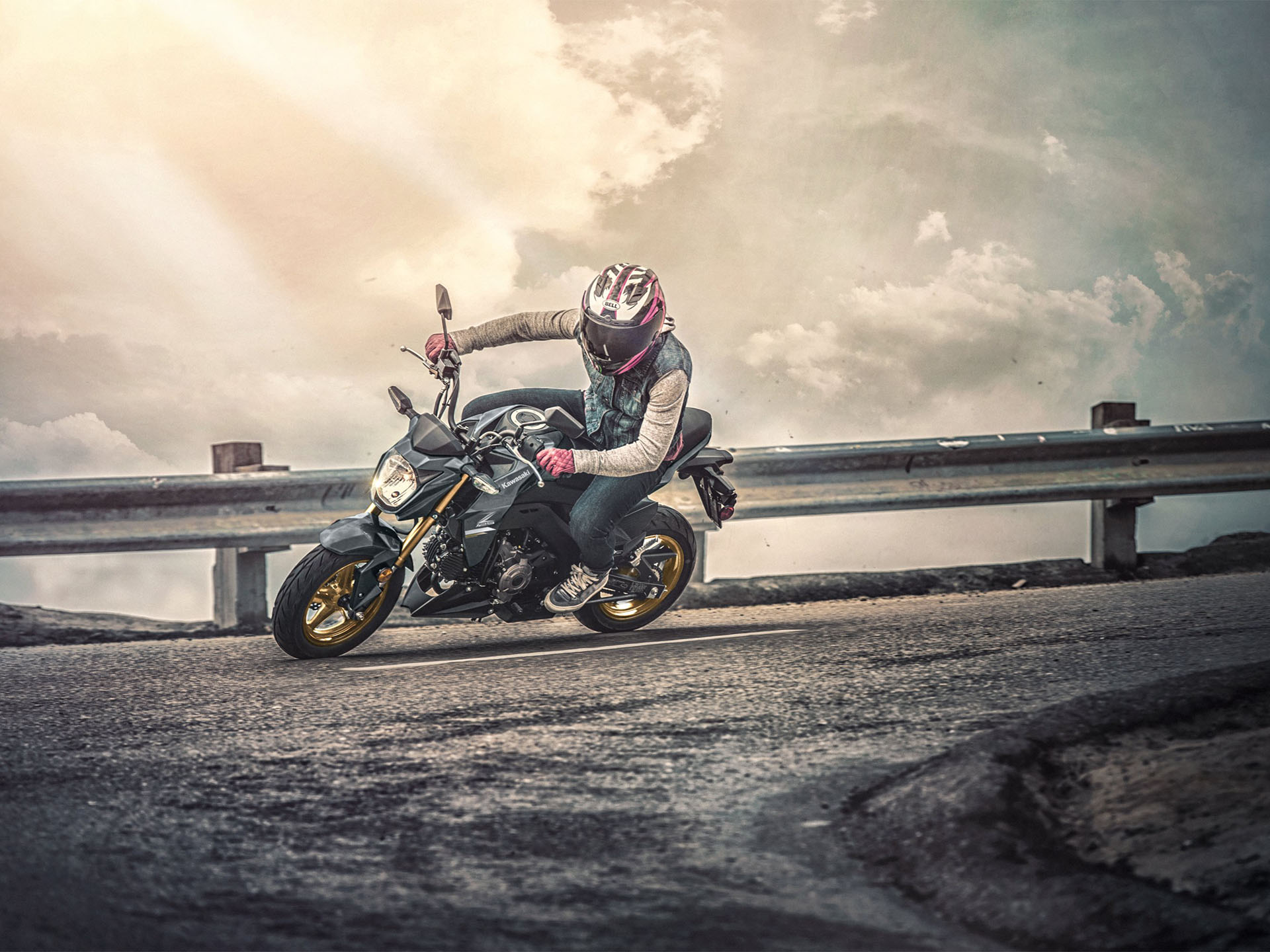 New 2025 Kawasaki Z125 Pro Cypher Camo Gray (Matte) / Metallic