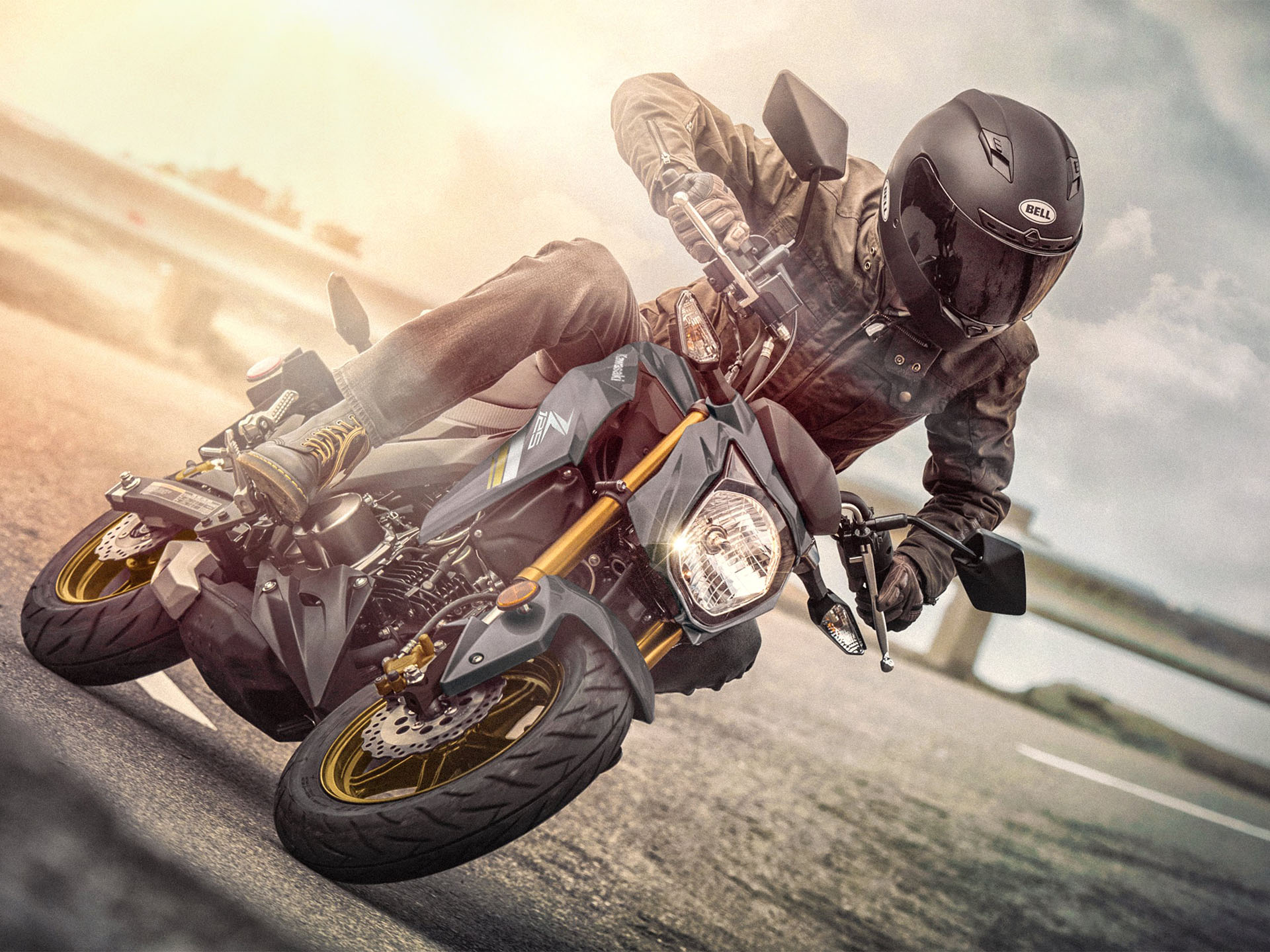 New 2025 Kawasaki Z125 Pro Cypher Camo Gray (Matte) / Metallic