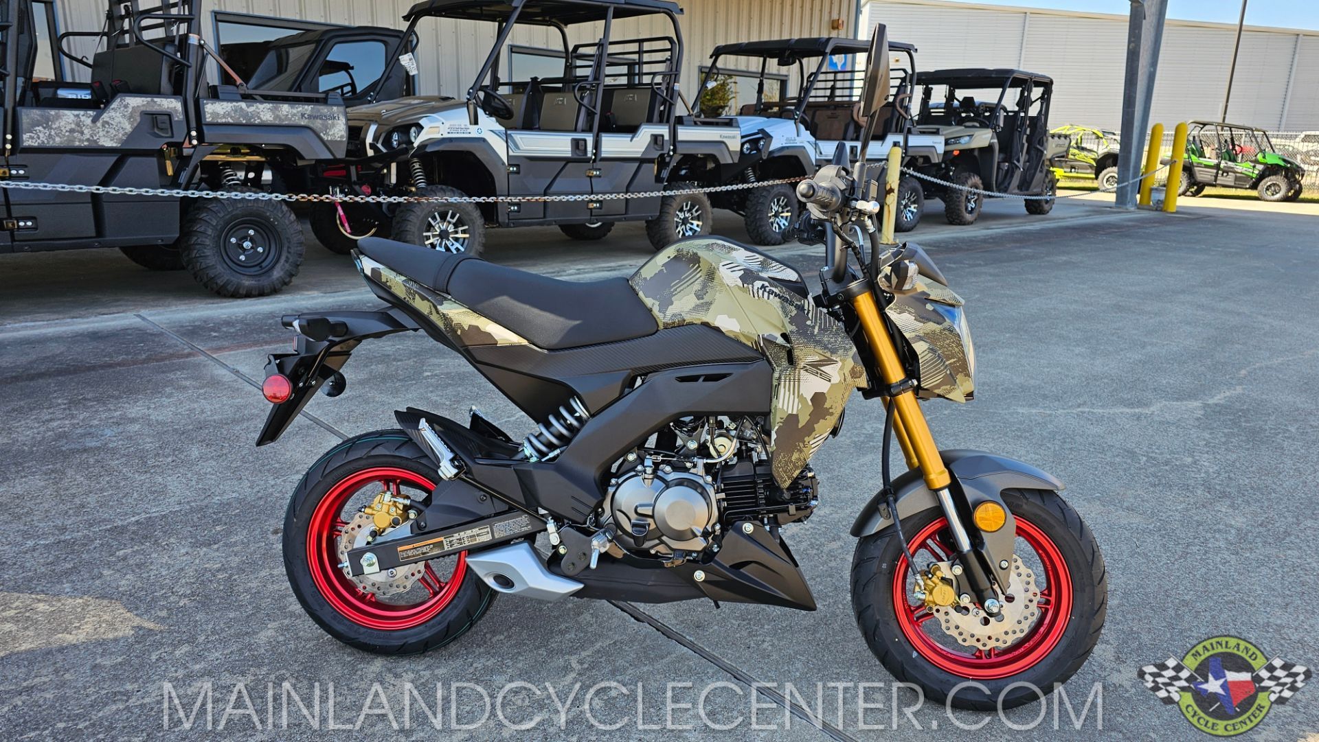 New 2025 Kawasaki Z125 Pro Cypher Camo Beige | Motorcycles in La