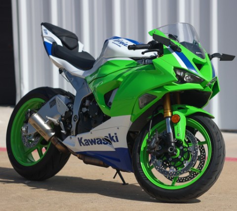 Used 2024 Kawasaki NINJA ZX-6R 40TH ANNIVERSARY (ABS) GRN/WHT/BLUE