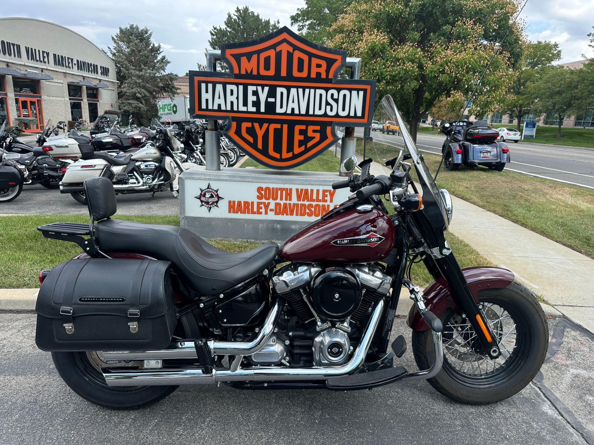 Used 2020 Harley-Davidson Softail Slim® Billiard Burgundy | Motorcycles in  Logan UT | 070899, image size:1920x1440
