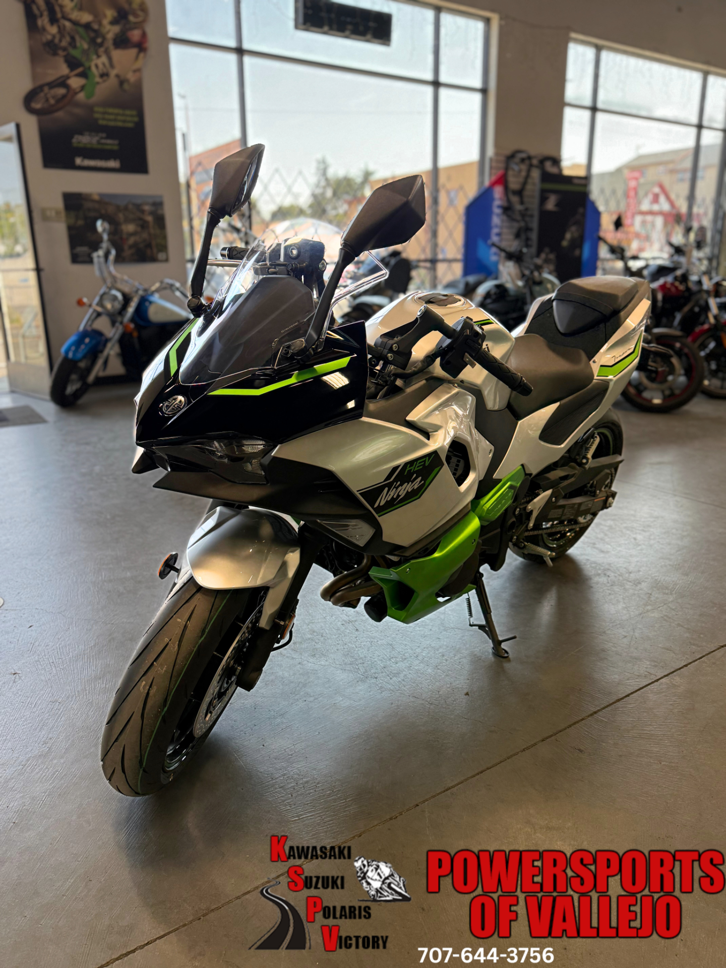 New 2024 Kawasaki Ninja Hybrid ABS Metallic Bright Silver