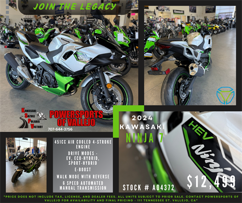 New 2024 Kawasaki Ninja 7 Hybrid ABS Metallic Bright Silver