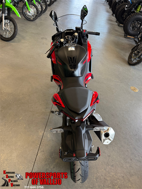 New 2025 Kawasaki Ninja 500 ABS Passion Red / Metallic Flat Spark