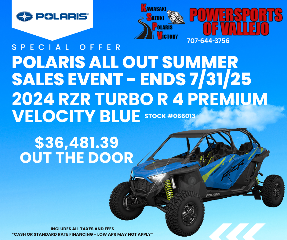 New 2024 Polaris RZR Turbo R 4 Premium Velocity Blue | Utility