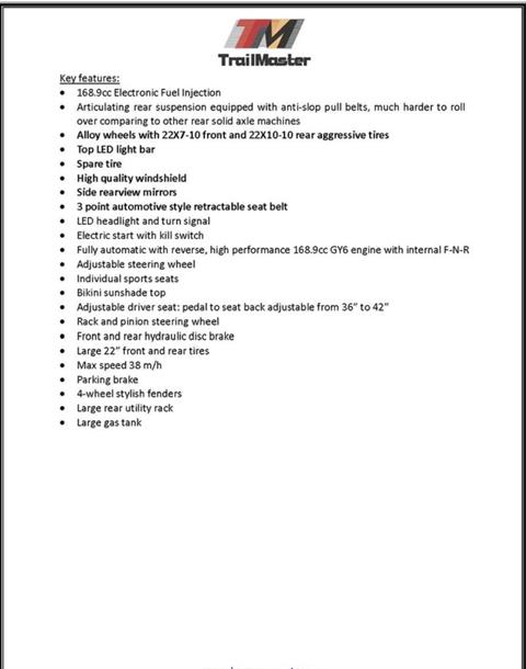 2026 TRAILMASTER POWERSPORTS CHEETAH 200EX-EFI in San Antonio, Texas - Photo 11