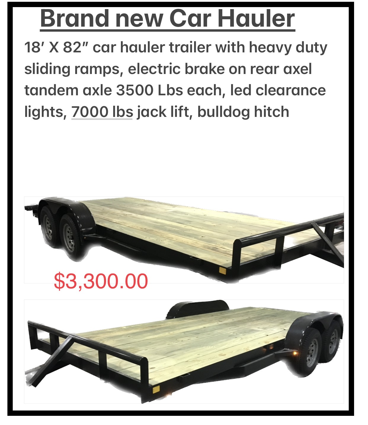 2026 C&M TRAILERS INC CAR HAULER 18x82 TANDEM in San Antonio, Texas - Photo 5