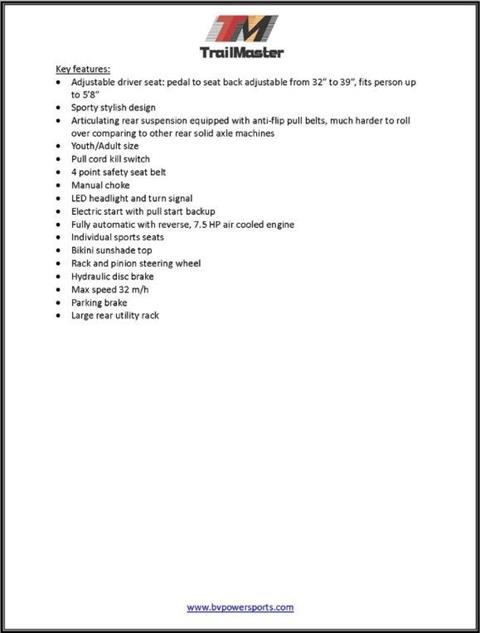 2026 TRAILMASTER POWERSPORTS Cheetah 8 in San Antonio, Texas - Photo 8