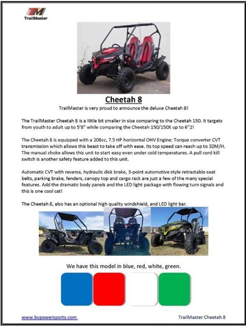 2026 TRAILMASTER POWERSPORTS Cheetah 8 in San Antonio, Texas - Photo 9
