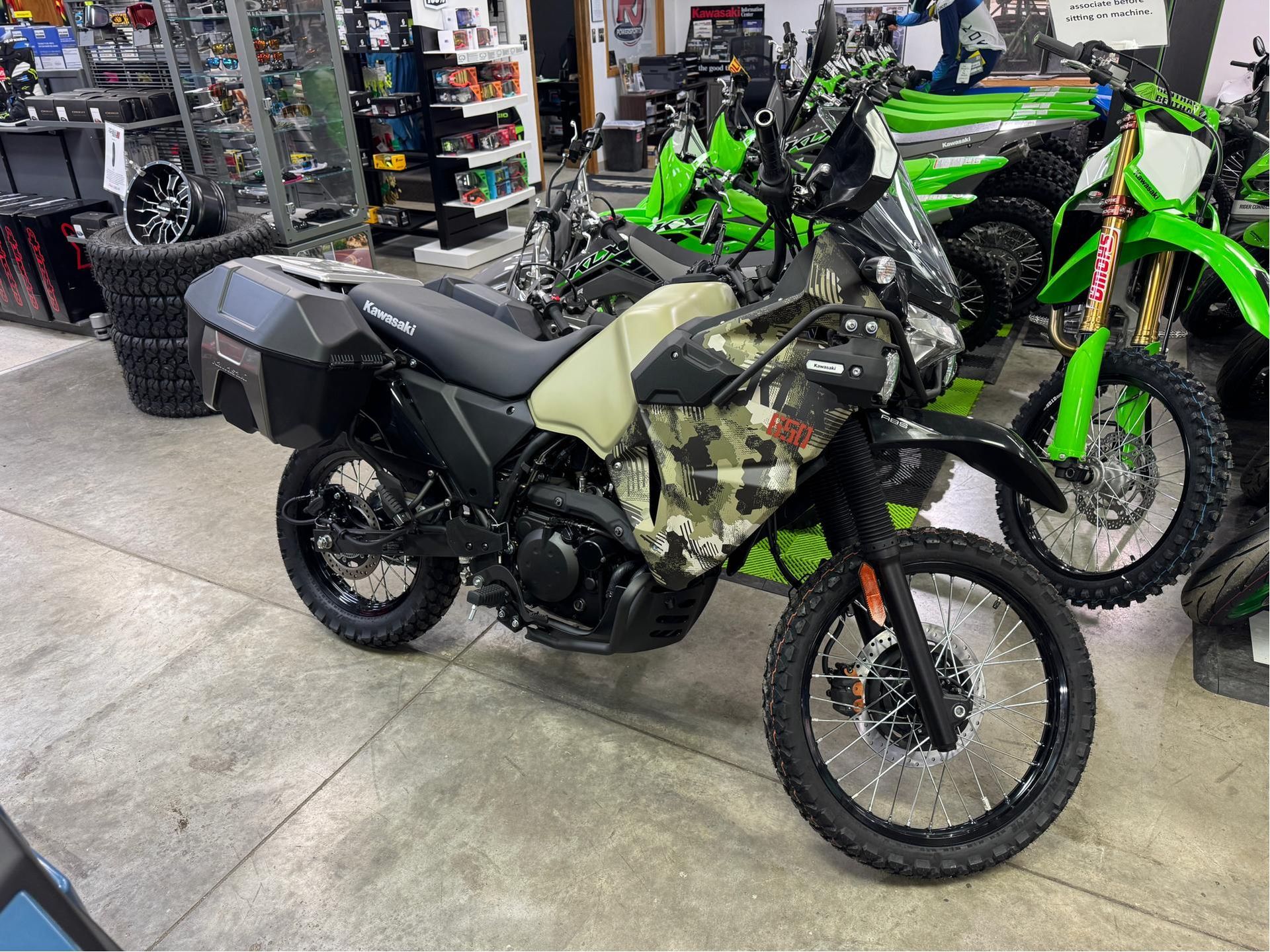 New 2025 Kawasaki KLR 650 Adventure ABS Cypher Camo Beige